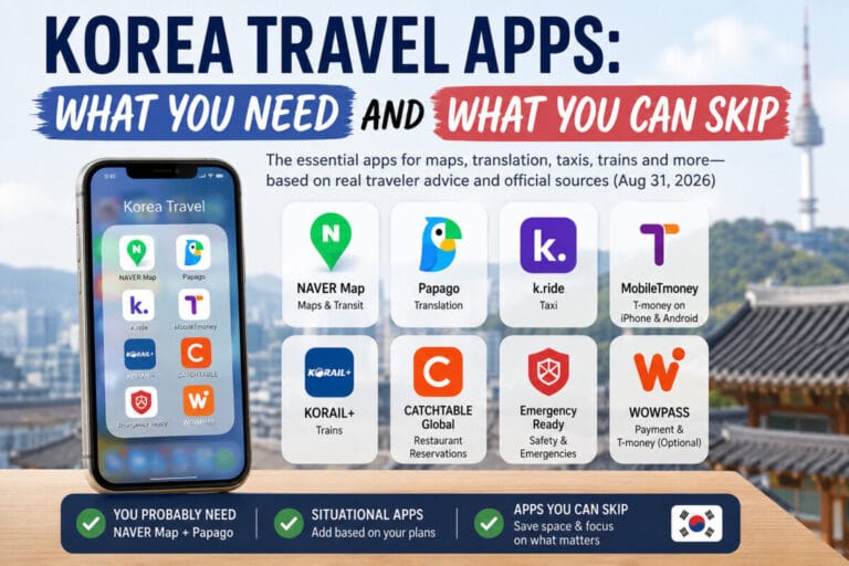 Korea travel apps for first-time visitors in 2026