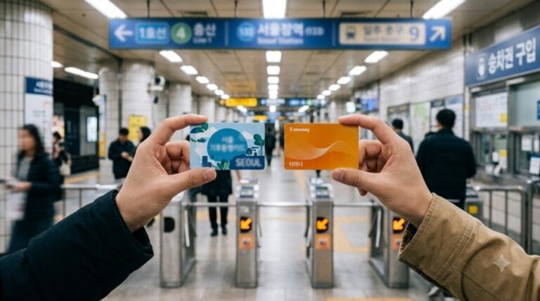 Climate Card vs T-money for tourists choosing a Seoul transit card