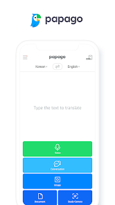NAVER Papago app for Korean translation during travel