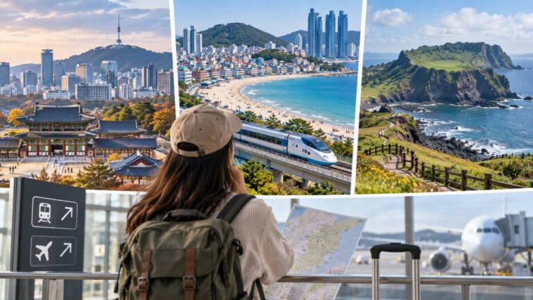 Traveler comparing a six-day Korea itinerary between Seoul, Busan and Jeju
